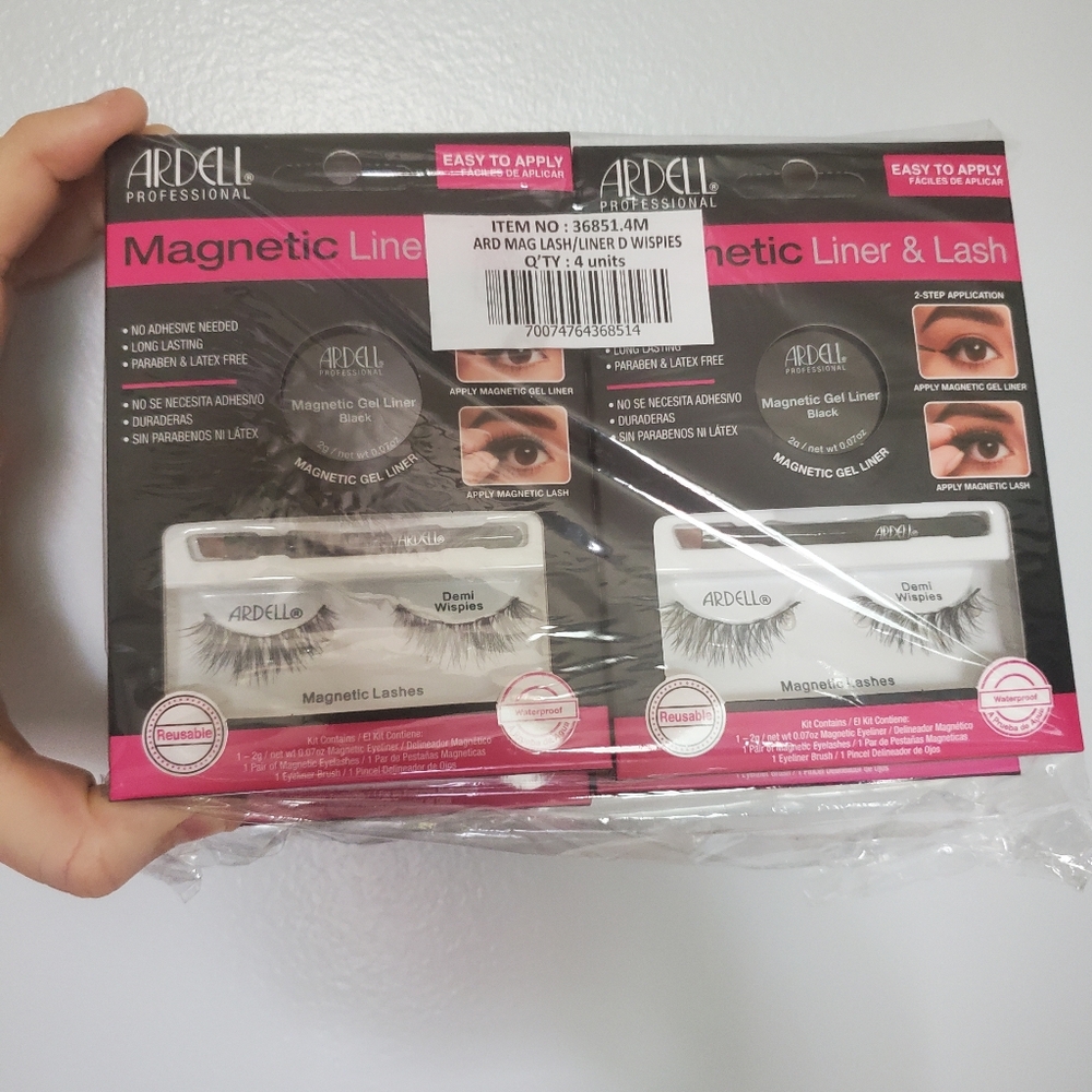 Ardell Professional Magnetic Liner & Lash Kit Demi Wispies 4pc Fake Lashes Prom
